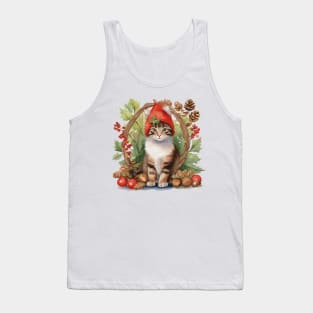 Christmas kitten Tank Top